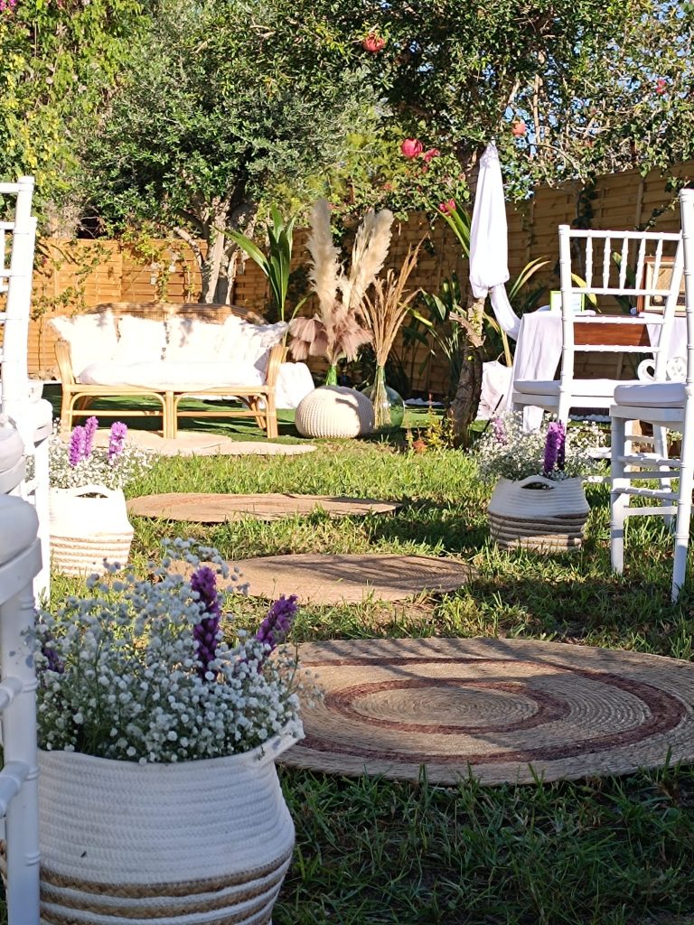 Pampas y flores cermonia