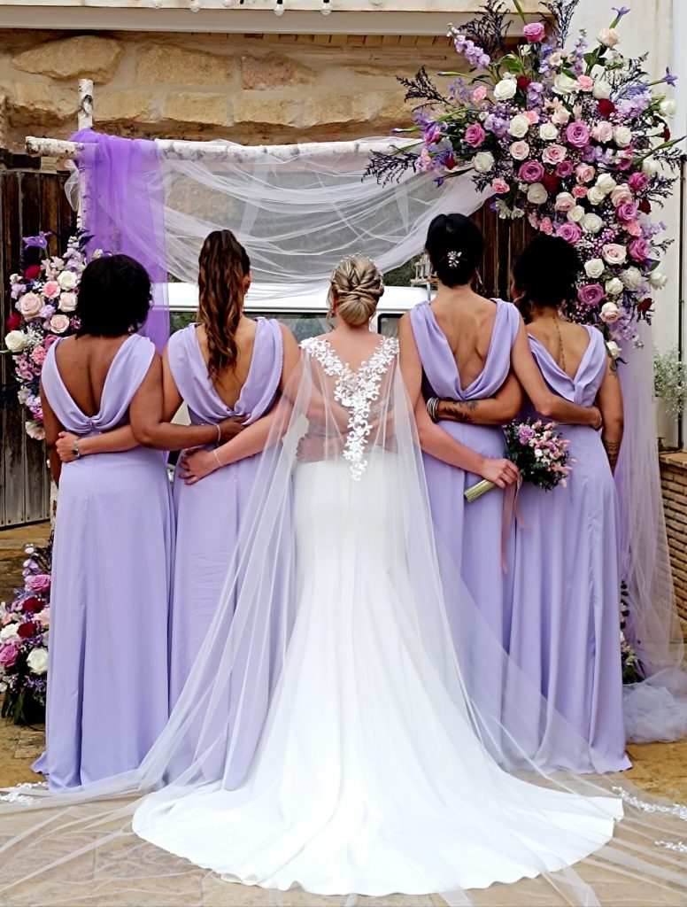 novia y damas de honor